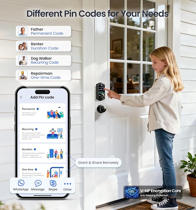 Veise VE017-K Fingerprint Smart Lock - Image 4