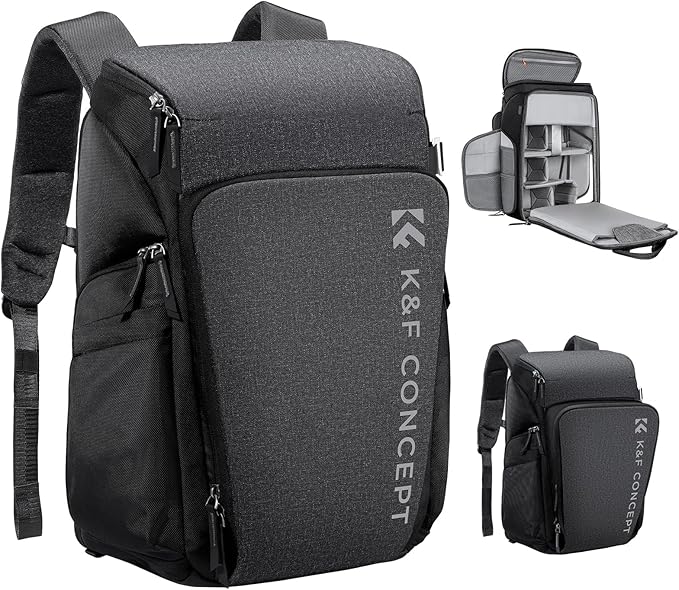 K&F CONCEPT Professional Camera Backpack, Large Photography Backpack Expandable by KFCONCEPT