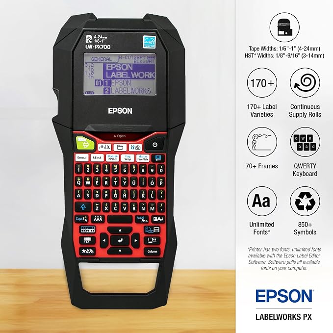LABELWORKS Epson LW-PX700PCD Industrial Label Maker Kit - Image 5