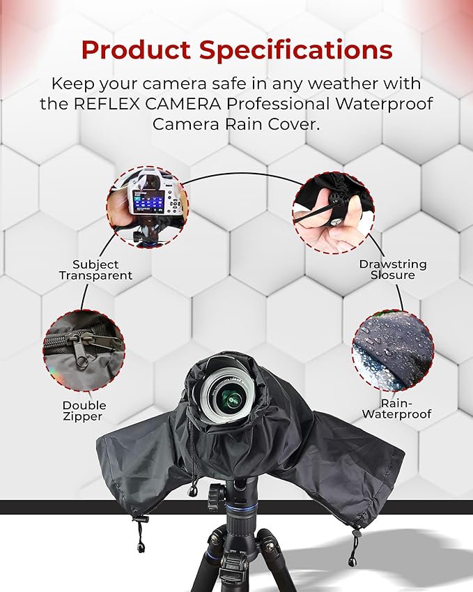 REFLEX CAMERA Universal Protective Waterproof DSLR/SLR Rain Cover - Image 7