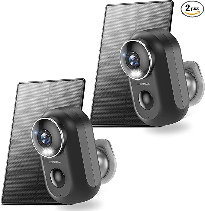 ZUMIMALL Solar Security Cameras Wireless Outdoor, Solar Camera Outdoor Wireless by ZUMIMALL