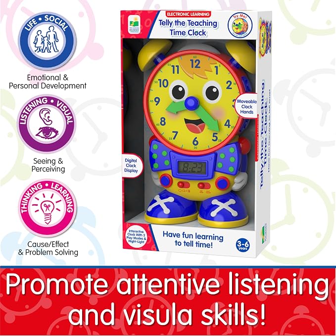The Learning Journey Telly the Teaching Time Clock – Interactive Analog & - Image 3