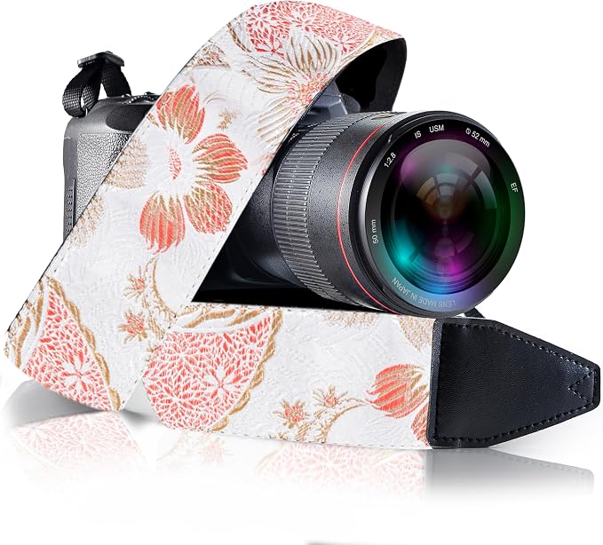 Art Tribute Camera Strap, Vintage Embroidered Neck Shoulder & Crossbody Camera by ArtTribute