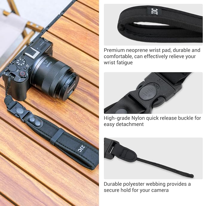 JJC Updated Soft Camera Hand Strap Wrist Strap - Image 6