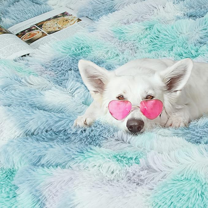 Tuddrom Decorative Extra Soft Faux Fur Throw Blanket, Solid Reversible Fuzzy - Image 6