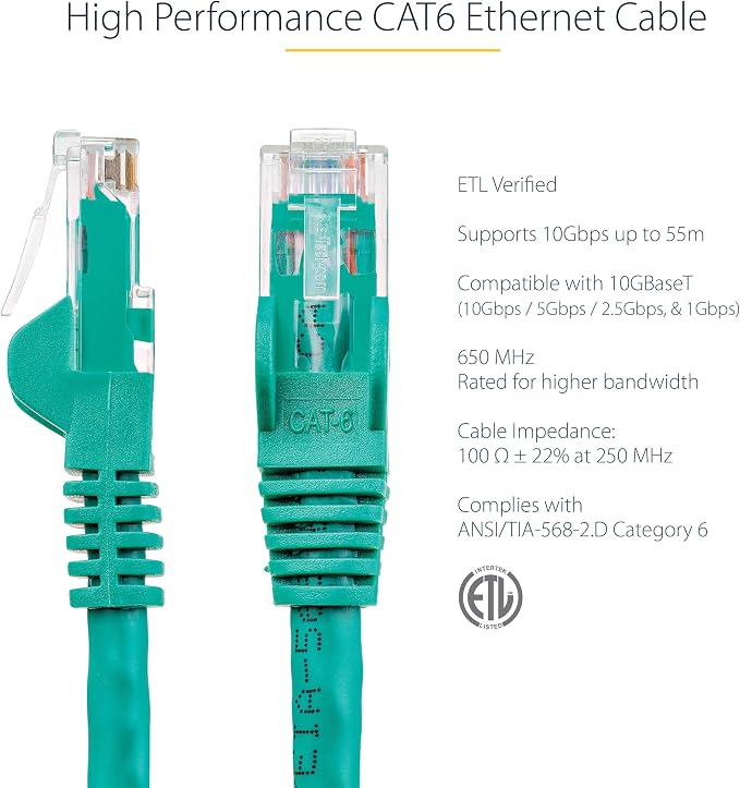 StarTech 3ft CAT6 Ethernet Cable - Image 2