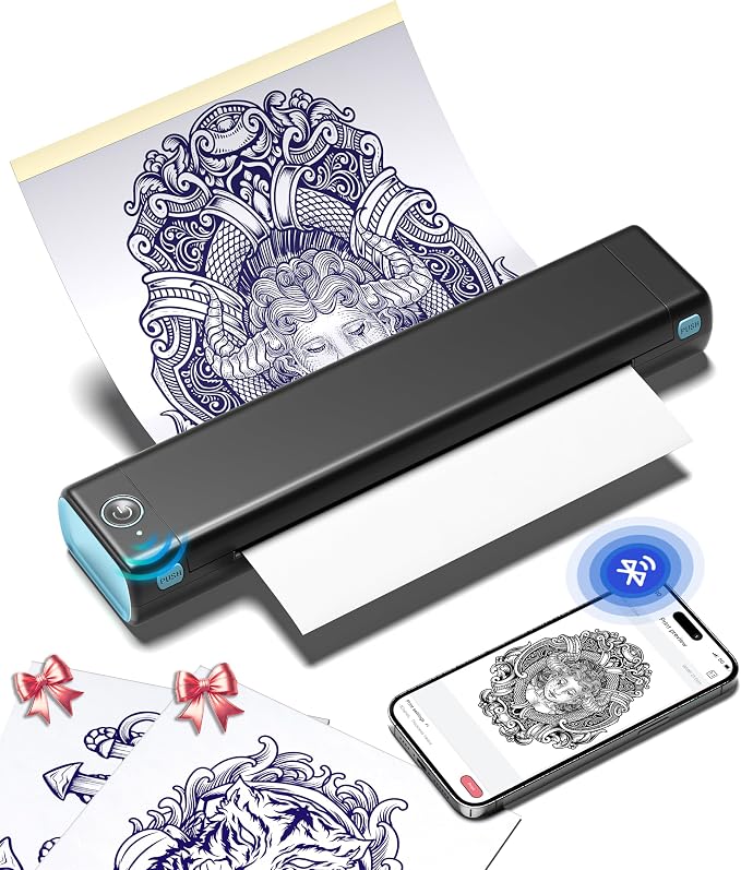 Phomemo Tattoo Stencil Printer, M08F Wireless Thermal Tattoo Printer by Phomemo