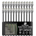 3 Feet Cat6 Patch Cables, Solid Pure Copper Patch Cord, Cat 6 Ethernet Cable by CatBose