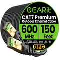 GEARit Cat7 Outdoor Ethernet Cable SFTP Shielded Foil Twisted Pair, Pure Copper by GEARit