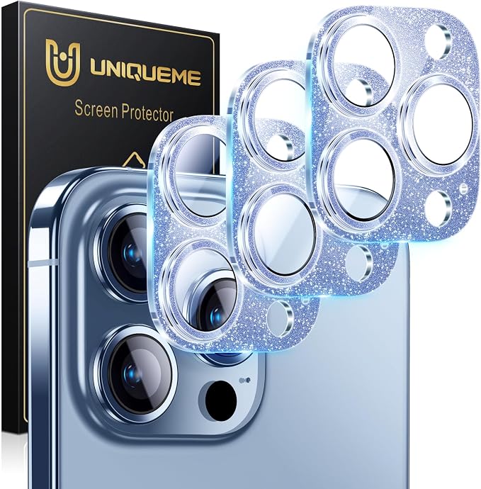 UniqueMe 3 Packs Compatible for iPhone 13 Pro Max/iPhone 13 Pro Camera Lens by UniqueMe