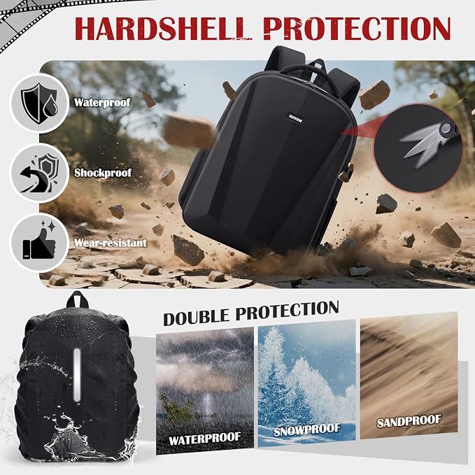 SDYSM Camera Backpack, Hardshell DSLR/SLR Camera Bag - Image 5