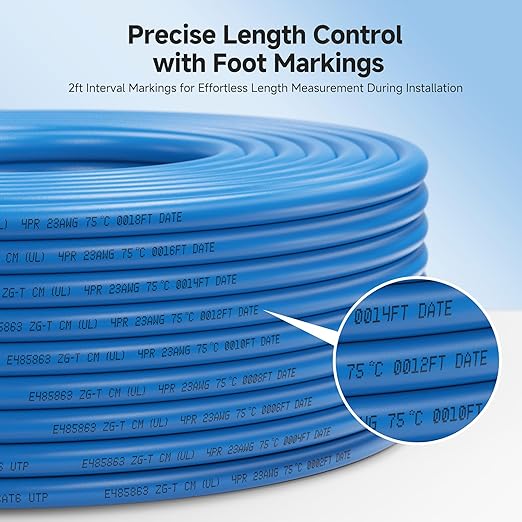 Cable Matters 10Gbps in-Wall Rated 23AWG Bare Copper Cat 6 Cable - 500ft - Image 4