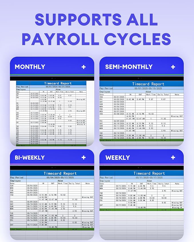NGTeco APP-Based Time Clock for Employees Small Business, Automatic Fingerprint - Image 5