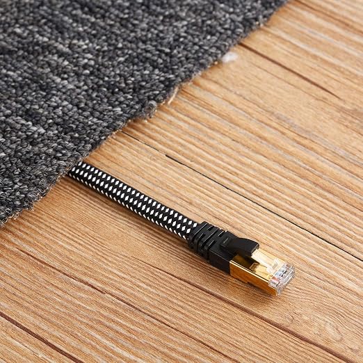 DanYee 100FT Cat 8 Ethernet Cable, Nylon CAT8 High Speed Professional Gold - Image 4