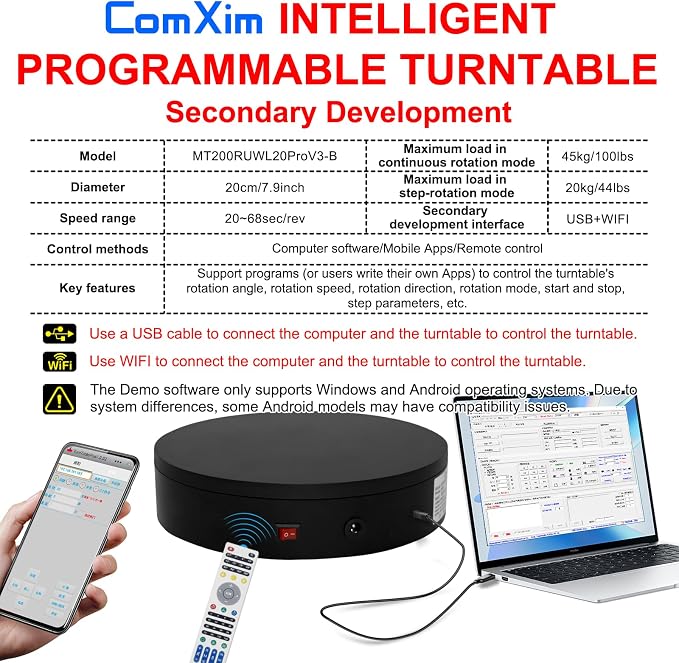 Programmable Motorized Electric Turntable Rotating Display Stand Rotating - Image 2