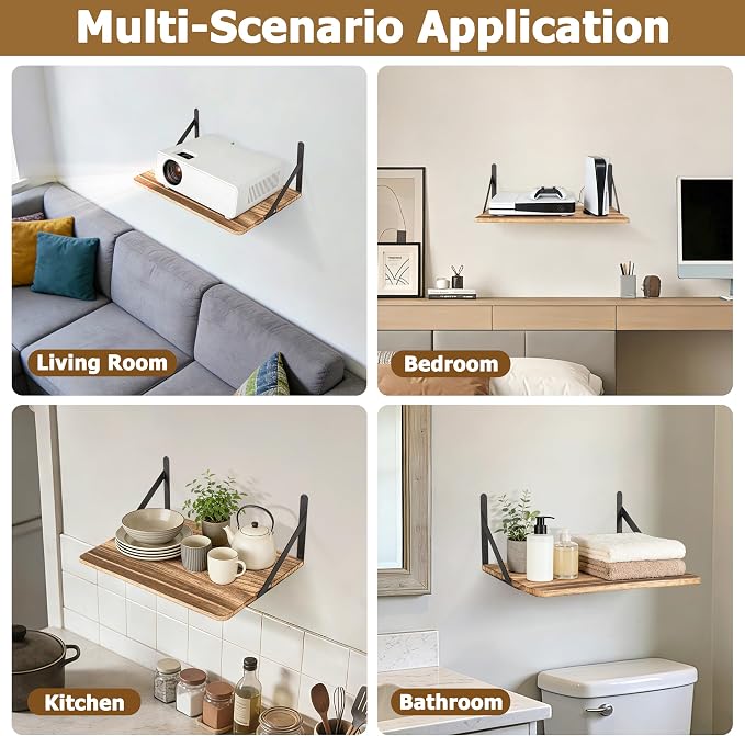 RedCall Wall Mount Shelf for Projector, Floating Shelf for Router/Modem - Image 6