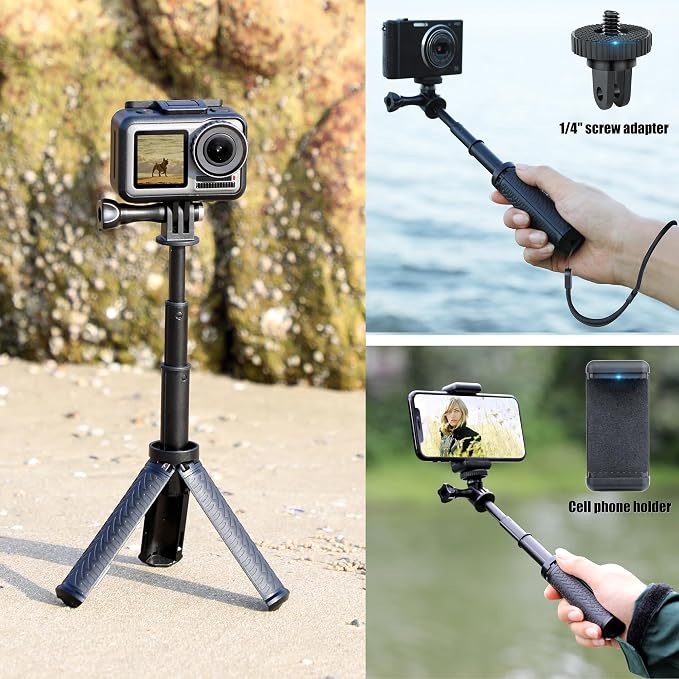 Mini Selfie Stick Tripod for GoPro Hero 13 12 11 10 9 8 Max, Portable Action - Image 3