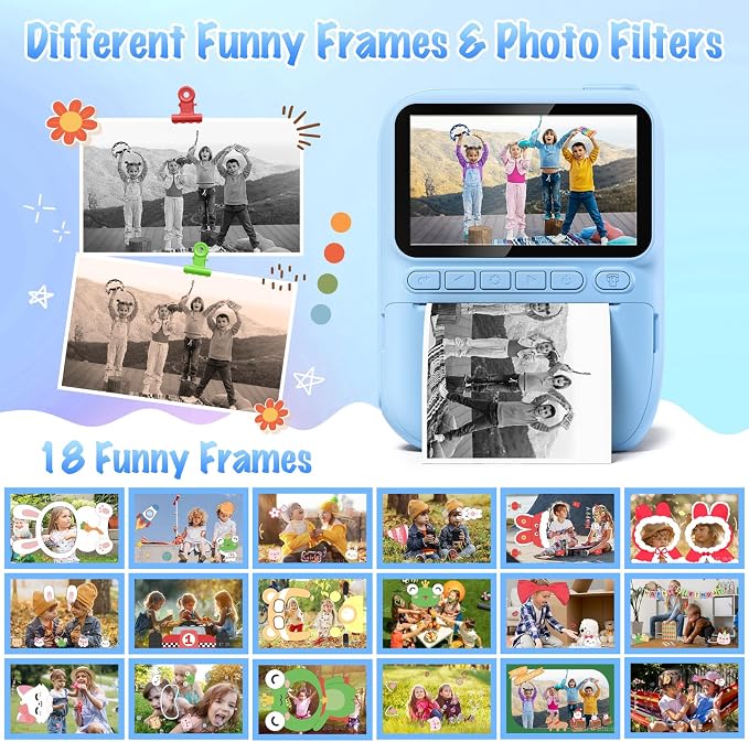Kids Camera Instant Print, 3.0" HD 32MP Birthday Gifts - Image 5