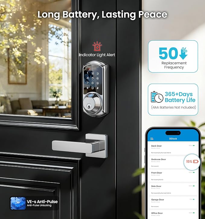 Veise VE07-L Fingerprint App Control Smart Locks - Image 13