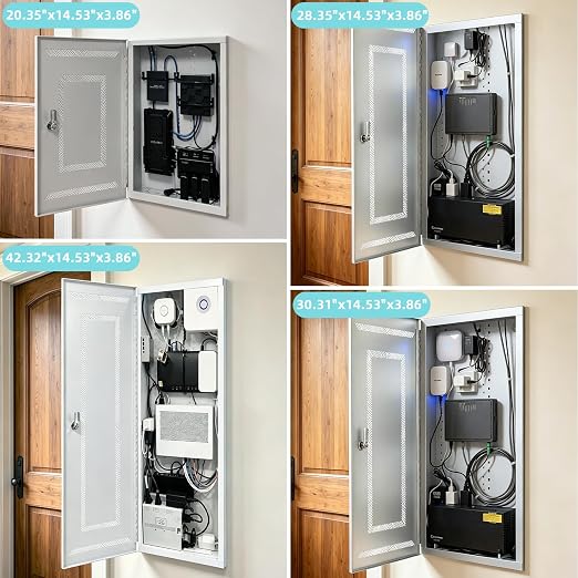 XMK 30 Inch Media Enclosure, Structured Wiring WiFi Electrical Box, Cable - Image 7