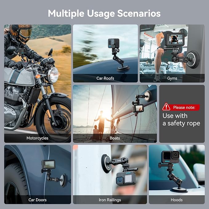 SMALLRIG Magnetic Mount for GoPro Hero 13/12/11, Powerful Camera Car Mount - Image 8