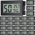 Kanayu 24 Pack Mini Digital Hygrometer Thermometers Indoor Humidity Monitor by Kanayu