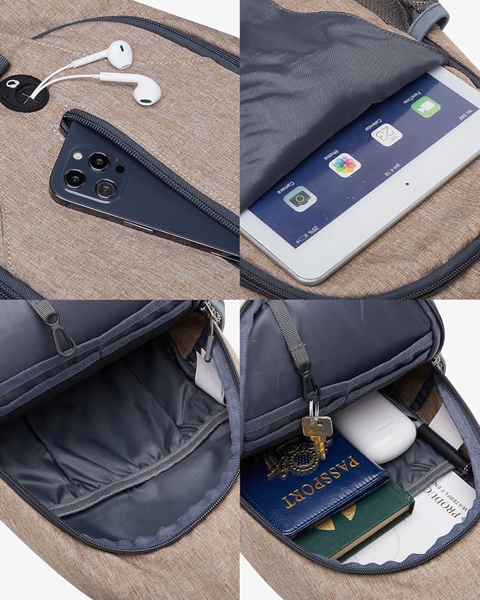WATERFLY Crossbody Sling Backpack Sling Bag Travel Hiking Chest Bags Daypack - Image 3