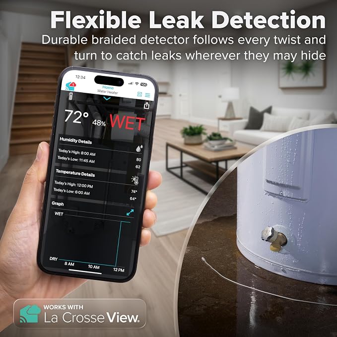 Leak Geek Pro Wi-Fi Alert System: Bridge Gateway, 3 Water Spot Detection Sensors - Image 4