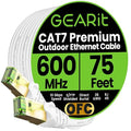 GEARit Cat7 Outdoor Ethernet Cable SFTP Shielded Foil Twisted Pair, Pure Copper by GEARit