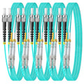 FiberPrime- OM3 LC to ST Fiber Patch Cable, Duplex Multimode, MM Fiber Optic by Unknown