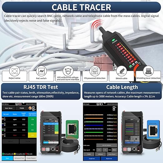 Multifunction Network Caber Tester, UTP Ethernet Cable Tester, Cable Tracer - Image 4