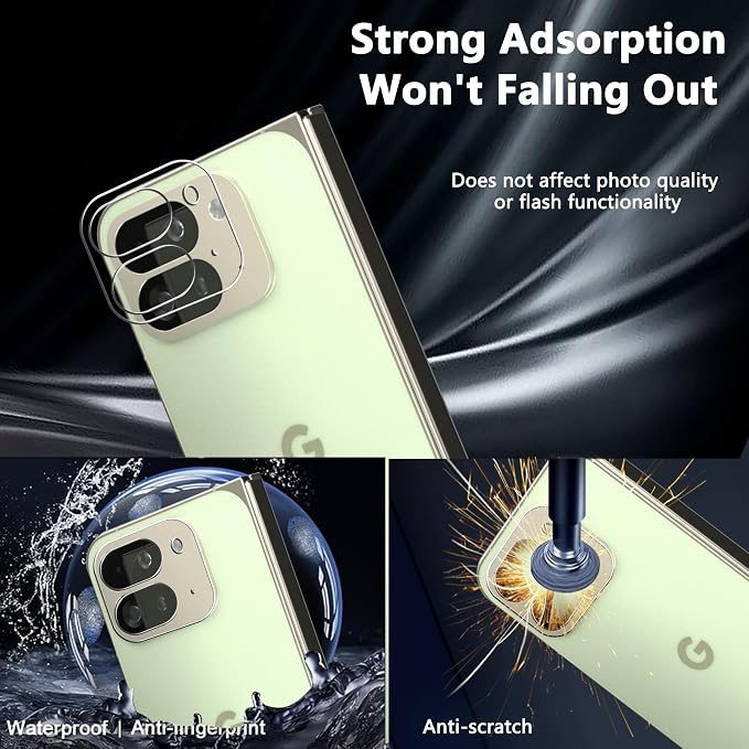 3+2 Pack for Google Pixel 10 Pro Fold Screen Protector, Tempered Glass + Camera - Image 5