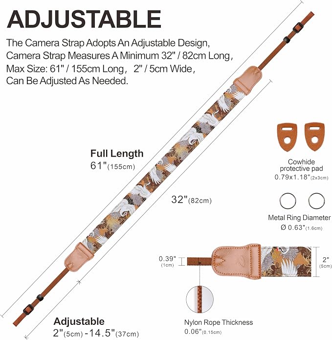 Padwa Lifestyle Brown Crane Camera Strap - Image 5