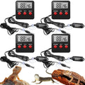 Weewooday 4 Pcs Reptile Thermometer and Humidity Gauge Reptile Terrarium by Weewooday
