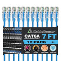 CableGeeker Patch Cables Cat6a 7ft Slim, Cat6 Ethernet Patch Cable 10G Support by CableGeeker