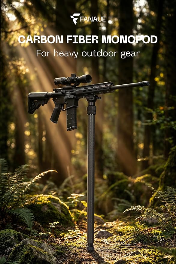 FANAUE Hunting Shooting Stick, Adjustable Height Monopod - Image 9