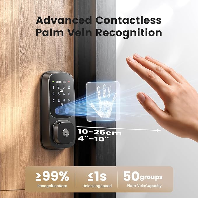 Smart Lock with Palm Vein, Keyless Entry Door Lock - Image 2