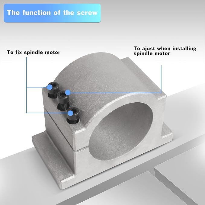 RATTMMOTOR 80mm CNC Spindle Motor Clamp Mount Bracket Support Cast Aluminium - Image 5