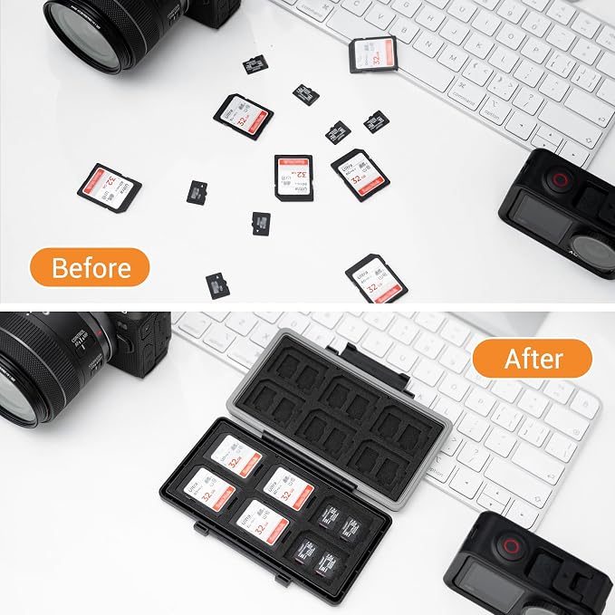 Blue 36 Slots Memory Card Case Water-Resistant Anti-Shock Memory Card Wallet - Image 7