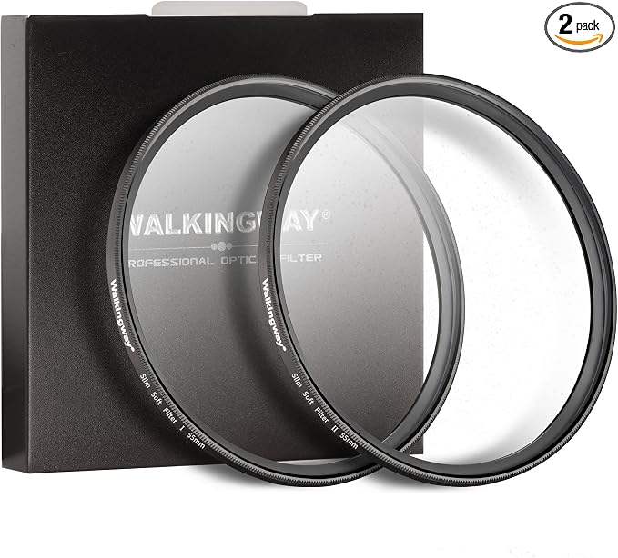 Walking Way 55mm White Mist Diffusion Filter Set, Soft Focus Dreamy Fog Effect by WalkingWay