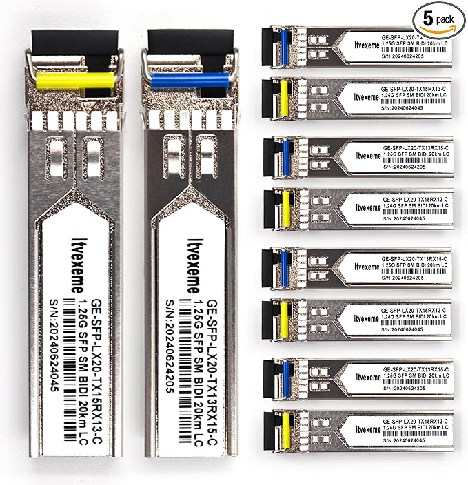 5 Pairs 1.25G BIDI SFP Network Transceiver Module, 1.25 Gigabit Single Mode by Unknown