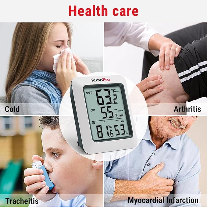 TempPro TP60 Wireless Indoor Outdoor Thermometer Hygrometer - Image 5