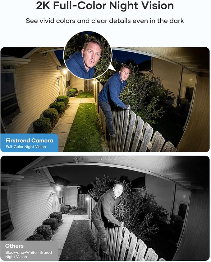 firstrend Solar Security Cameras Wireless Outdoor, No Monthly Fee, Human Auto - Image 6