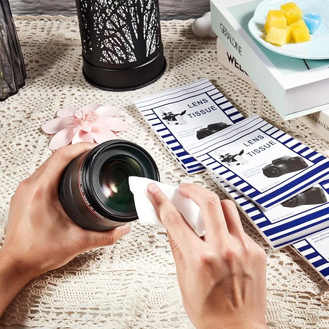 500 Pieces Lens Cleaning Paper Tissue and 2 Double Sided Cleaning Cloth-Lens - Image 5
