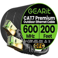 GEARit Cat7 Outdoor Ethernet Cable SFTP Shielded Foil Twisted Pair, Pure Copper by GEARit