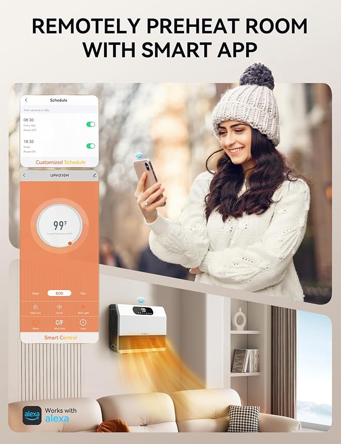 GiveBest Electric Wall Heater, Space Heaters - Image 3