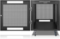 Sound Town 12U Universal Steel Rack, w/Mesh Doors, Locking Casters, Vented Side by SOUNDTOWN