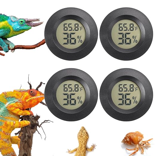 Reptile Thermometer and Humidity Gauge Digtal Terrarium Thermometer Circular by SerundoAuto