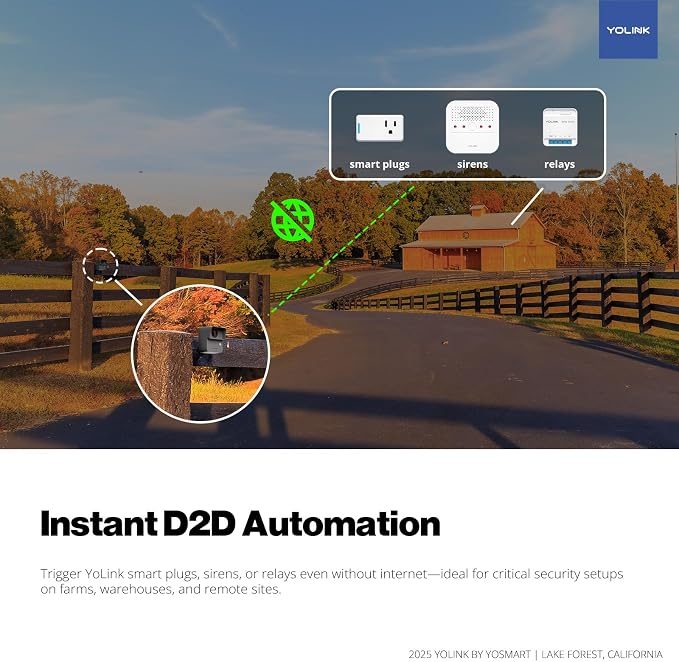 YoLink Outdoor Motion Sensor Kit, 2 LoRa Motion Sensors + SpeakerHub, Driveway - Image 8