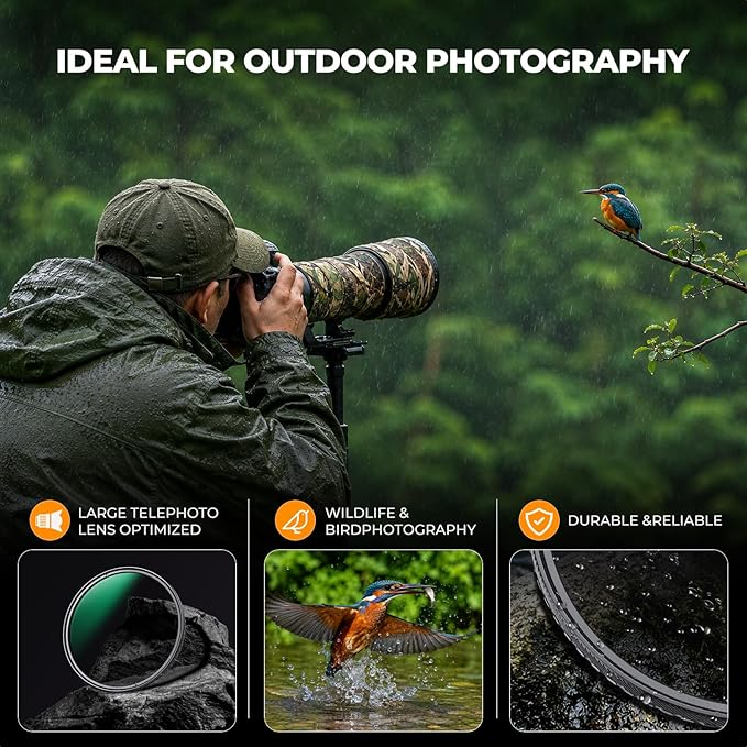 K&F CONCEPT 72mm Circular Polarizers Filter Super Slim - Image 5